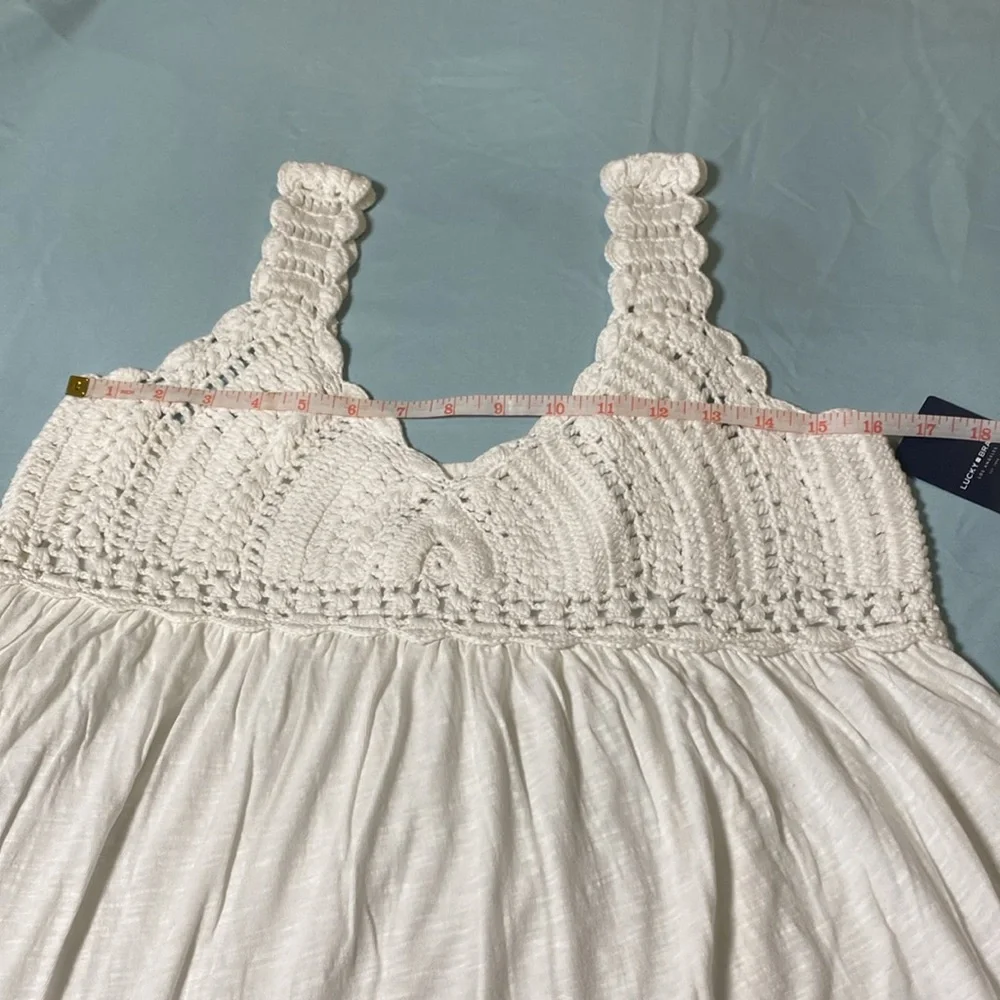 NWT Lucky Brand Crochet Baby Doll Tank Top - Picture 11 of 16